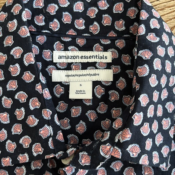Amazon Essentials Men's Regular-Fit Short-Sleeve Print Shirt SMALL - Picture 2 of 6